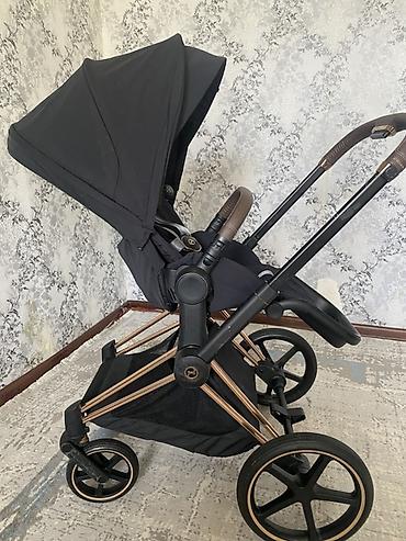 foo foo: Коляска прогулочная Cybex Balios (серия Gold), цвет Black с шасси Rose — 3
