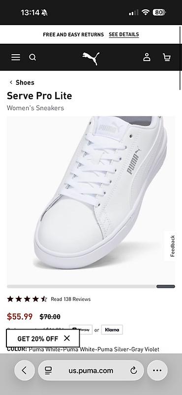 adidas campus: Кроссовки, 35.5, 36, Puma, Новый, цвет - Белый — 3