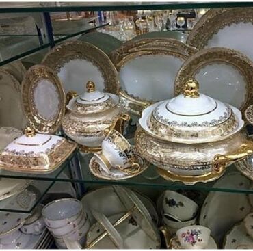 Nahar dəstləri və servizlər: Nahar dəsti, rəng - Qızılı — 5