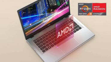 современный ноутбук: Ноутбук, Acer, 8 ГБ ОЗУ, AMD Ryzen 3, 15.6 ", Новый, Для несложных задач, память SSD