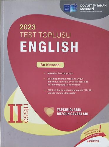 Testlər: İngilis dili Testlər 9-cu sinif, DİM, 2-ci hissə, 2023 il — 1