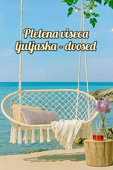 relaks: Dupla ljuljaska mreža, za dve osobe. Viseća stolica je ručno izrađena — 1