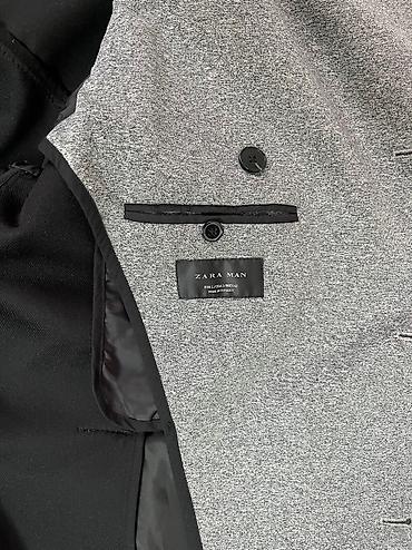 обмен одеждой: Мужское пальто, M, Zara, Б/у, цвет - Серый, Платная доставка — 5
