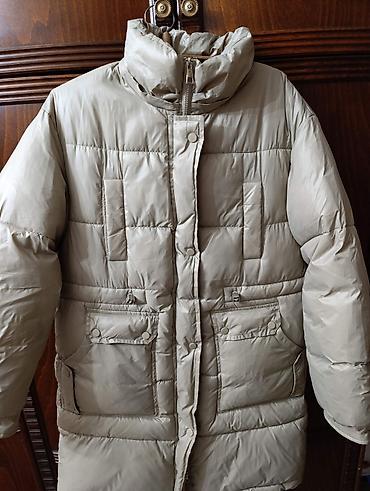 big xxl: Продаю пуховик новый(не подошёл по размеру), бежевый цвет, размер — 5