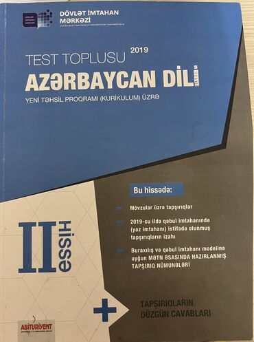 Kitablar, jurnallar, CD, DVD: Azerbaycan dili 2 ci hisse dim 2019. Ichi tezedir