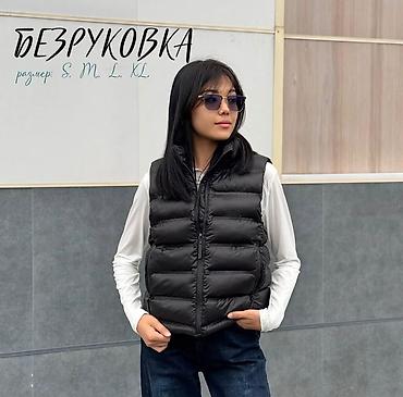 норковый жилет: Утепленный, Осень-весна, Полиэстер, Короткая модель — 5
