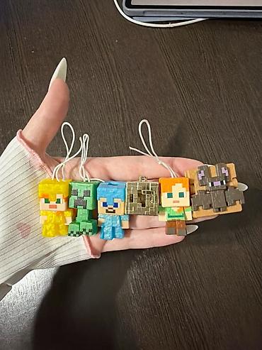 Oyuncaq fiqurlar: Minecraft mövzusunda mini asqılar/figurlar dəsti - Dəstdə 6 ədəd — 1