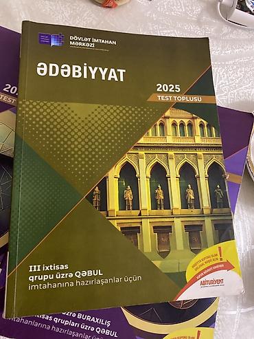 Kitablar və jurnallar: 1i 6 manatdır Tərkib: - Riyaziyyat 2025 – Test toplusu, I hissə - — 2