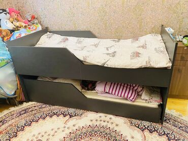 двухъярусные кровати трансформеры: Для девочки и мальчика, С матрасом, Азербайджан
