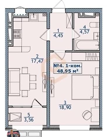 алмаатинка: Сдан, 1 комната, 49 м² — 10