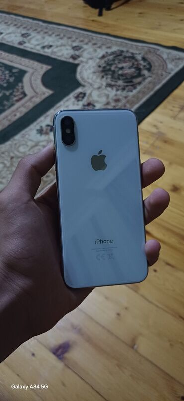 Apple iPhone: IPhone X, 256 GB, Ağ, Qırıq
