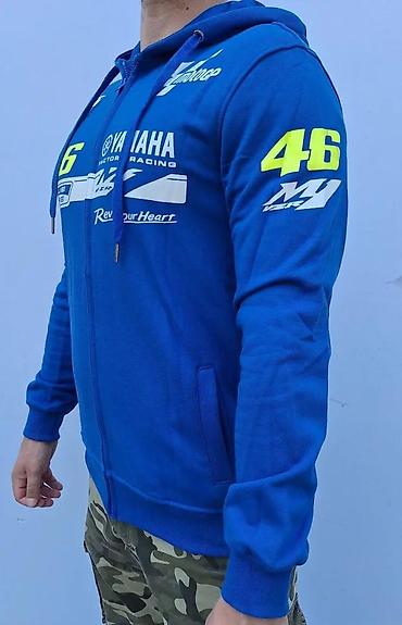 kamel sako: Yamaha MotoGP muška dukserica sa rajsferšlusom – plava - Sportski — 1