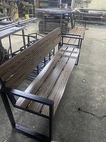 Скамейки: Скамейка Металл, Со спинкой — 24