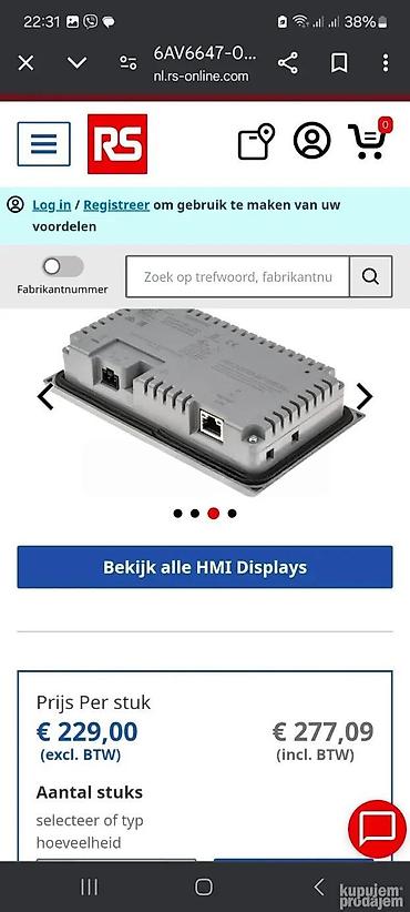 Auto delovi, gume i tjuning: Siemens SIMATIC panel monitor KP300 + CPU modul S7 1200. Siemens lcd — 10