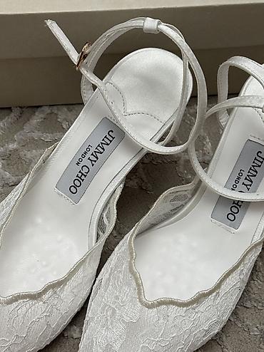 как новый: Босоножки, 35, 35.5, 36, Jimmy Choo, Новый, цвет - Белый — 2