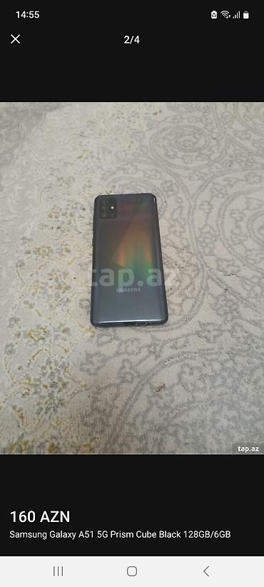 ip 8: Samsung Galaxy A51 5G, 128 GB, rəng - Qara, İki sim kartlı — 3