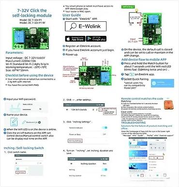 Ostali elektro materijali: Wi‑Fi pametni relejni modul 1CH (Ewelink) Opis: - Jednokanalski Wi‑Fi — 3