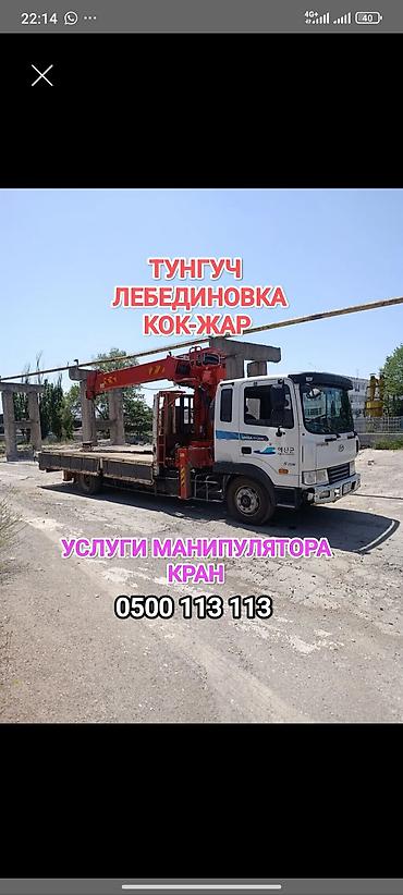 КМУ (манипулятор) на базе бортового грузовика Hyundai MegaTruck. -