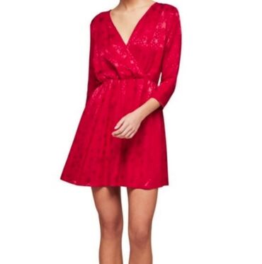 красный страитель: Повседневное платье, Короткая модель, Вискоза, M (EU 38)