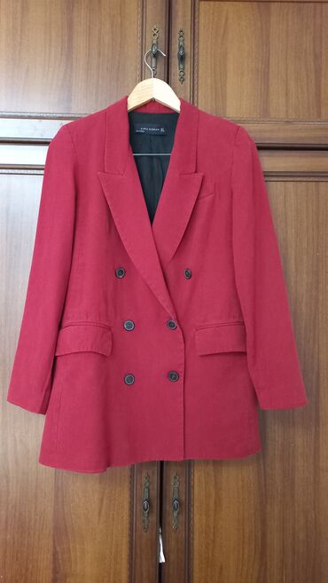 бордовая рубашка женская: Пиджак, Классическая модель, Двубортная модель, M (EU 38)