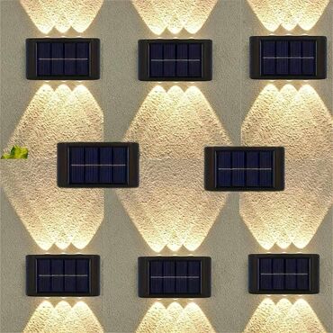 kutije za igracke aksa: 6 LED solarnih zidnih svetala za spoljnu upotrebu/2 komada. Opremljen