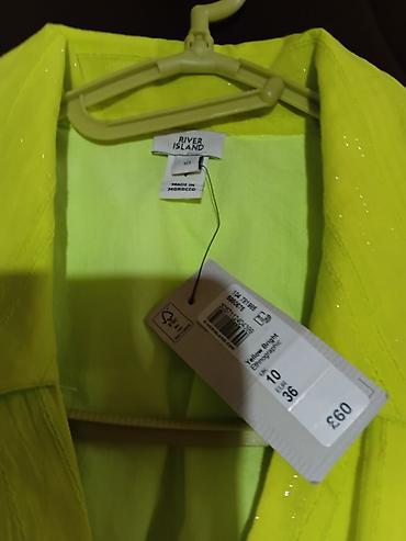 Haljine: Neon zeleno haljina-košulja sa resamam m do l - Model: midi — 15