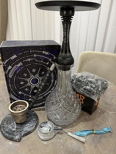 maqqaş: Kalyán dəsti – kosmik dizaynlı premium model Komplekt: - Mat qara — 1