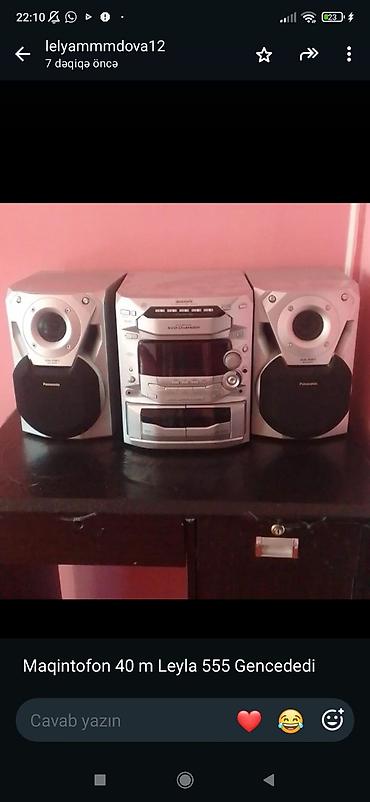 mp 3 player: Panasonic mini audio mərkəzi – 3 blokdan ibarət stereo sistem (iki — 1