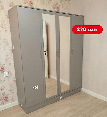 tek yatag: Düz dolab, Yataq otağı üçün, Paltar üçün, 4 qapılı — 1
