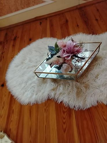 xonca şekilleri: Gəlin xonçası və bəzək dəsti - Aynalı kvadrat xonça: Qızılı haşiyəli — 7