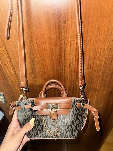 mini cross: Michael Kors mini çanta - Model: MK monoqram naxışlı mini — 1