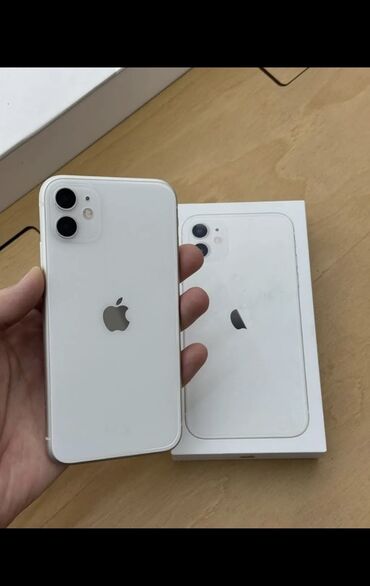 Apple iPhone: IPhone 11, 128 GB, Ağ, Zəmanət, Simsiz şarj, Face ID