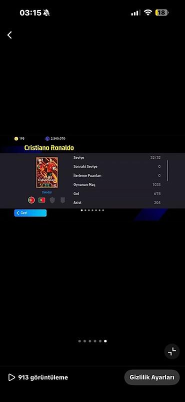 Спорт и хобби: EFootball hesabı təqdim olunur. Hesabın əsas göstəricilərindən biri — 5