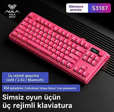 AULA Wolf S3187 – ıstediyiniz rengde rəngdə simsiz oyun klaviaturası lalafo.az -da AULA Wolf S3187 – ıstediyiniz rengde rəngdə simsiz oyun klaviaturası