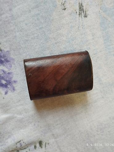 ormaric iznad wc solje: Drvena kutijica za tamjan/lozinku – mini etui sa simbolom Om - — 3