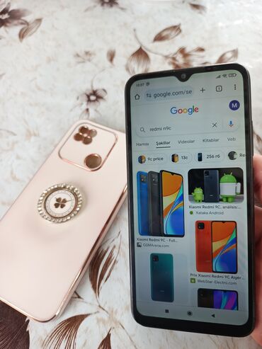 iphone telefonlar ucuz: Xiaomi Redmi 9C, 128 GB, rəng - Qara, 
 İki sim kartlı