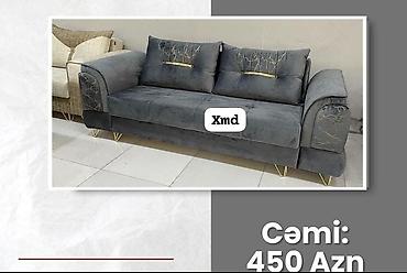 Divanlar: Tek divan – 450 AZN - Müasir dizayn: dərin kapitone tikişlər, qızılı — 28