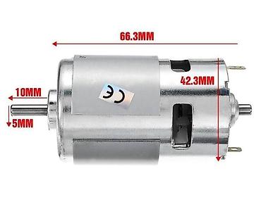 Motor üçün digər detallar: RS775 DC Motor – 12V–36V, 7500–22500 RPM Yüksək dövrlü, reduktorsuz — 3