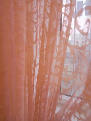 Pərdə və tüllər: İşlənmiş, Tül, rəng - Çəhrayı, Pulsuz çatdırılma — 7