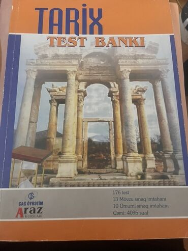 sürücülük vəsiqəsi almaq üçün dyp də keçirilən imtahanlara hazirliq vəsaiti: Tarix fənnindən "Test Bankı" kitabı. Bu test bankı 176 test, 13 mövzu