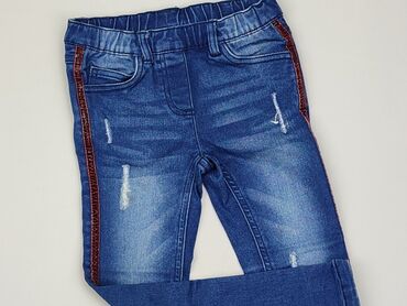 jeansy z perełkami: Spodnie jeansowe, Cool Club, 5-6 lat, 116, stan - Dobry