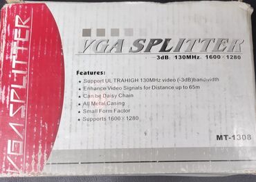 Digər kompüter aksesuarları: MT-1308 VGA Splitter
