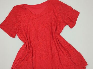 czerwona bluzki w serek: Blouse, L (EU 40), condition - Very good