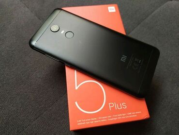 5 barmaq: Xiaomi Redmi 5 Plus, 32 GB, rəng - Qara, 
 Sensor, Barmaq izi, İki sim kartlı