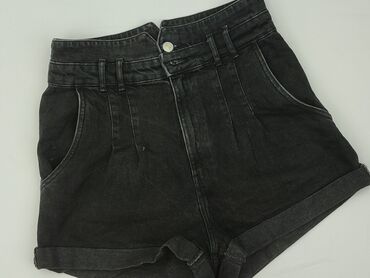krótkie spodenki czarne z wysokim stanem: Zara, Shorts for women, size M