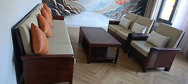 Комплект мягкой мебели, Новый, Бесплатная доставка, цвет - Бежевый