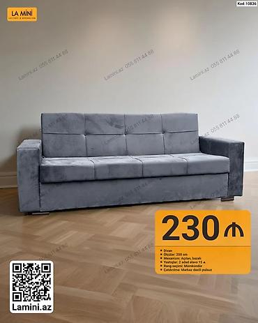 Divanlar: Divan – LA MINI - Ölçü: 200 sm - Mexanizm: Açılan, bazalı (yataq — 1