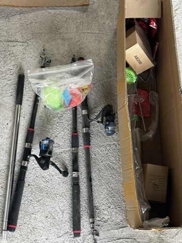 ыйык айлар жана кабыл болгон дубалар: Набор для рыбалки Состав: - 3 телескопические удилища с мягкими