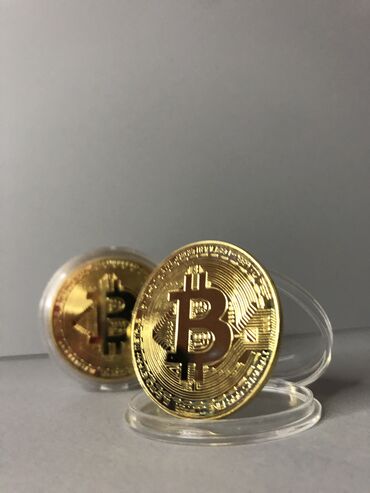 золотые: Сувенирная монетка Bitcoin Отлично подойдет в качестве подарка