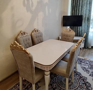 Masa və oturacaq dəstləri: Açılmayan, Dördbucaq masa, 6 stul — 4